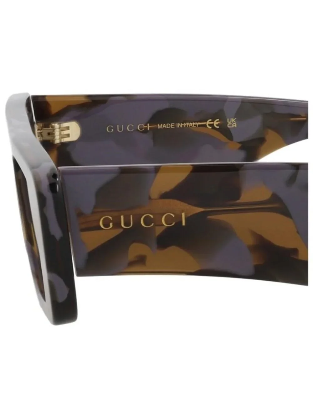 New Gucci Mens Square/Rectangle Havana Havana Brown Fashion Designer Sunglasses